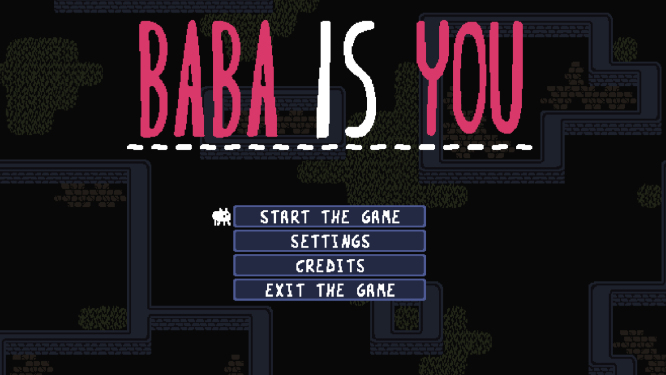 改变规则、改变自己: baba is you